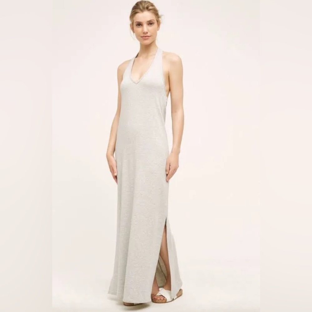 Anthropologie Saturday Sunday Halter Maxi Dress - Gray (Small)